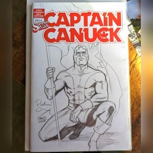 Captain Canuck First Canada Day Edition with Hand Drawn Cover Autographed